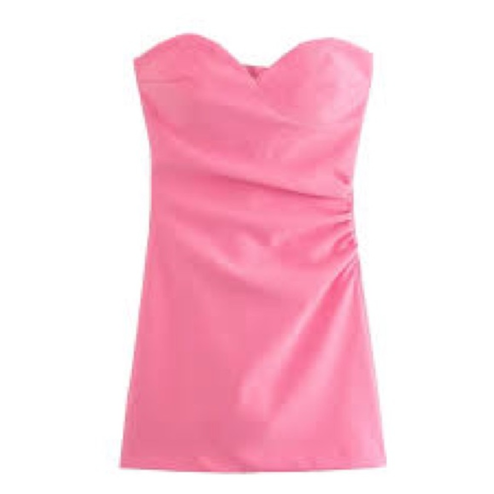 Zara Pink Strapless Dress